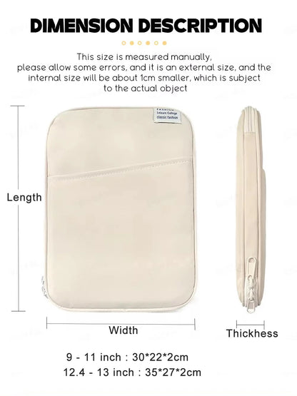 Tablet Sleeve Bag 9-11 inch for XiaoMi Pad 5 Pro iPad Air Pro 11 13 M4 M2 10th/9/8 10.2 For Samsung Huawei Shockproof Pouch Bags.