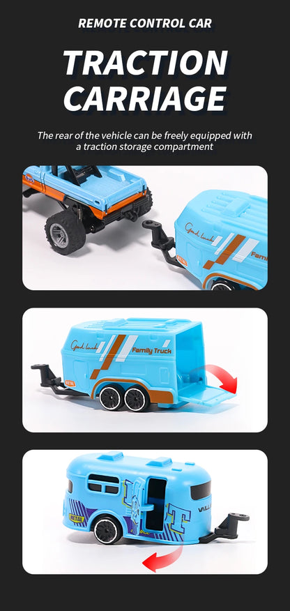 RC 1/64 Speed Mini Off-Road Climbing Car Alloy Cool Appearance Light Shock Absorption With LED Light Toy For Children's Gift.