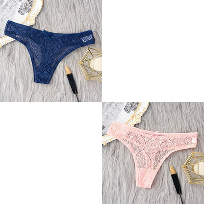 2 Pcs/Set Hot Sale Panties Women Sexy G String Lace Lingerie For Women Fashion Low Waist Thongs Soft Intimate Lady Underwear.