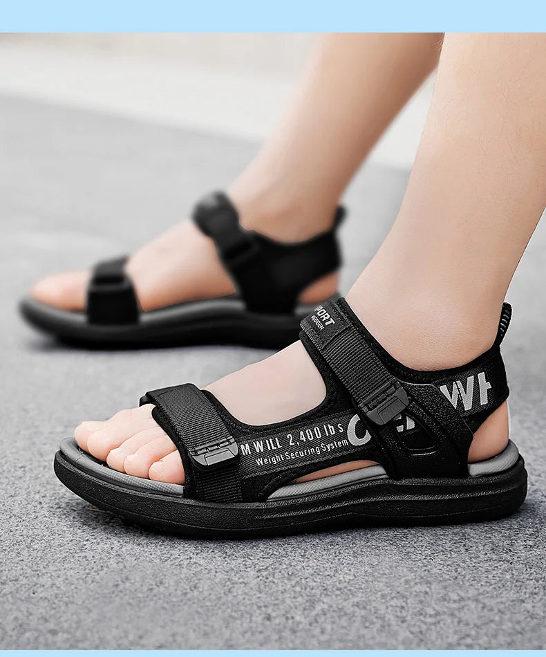 Kids' Summer Breathable Sport Sandals for Boys Casual Beach Shoe Comfortable Soft Sole Children's Fashion Non-slip Sandalias