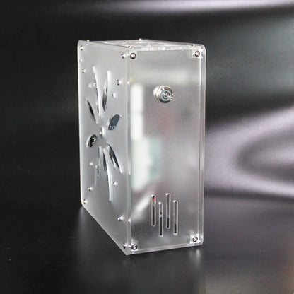Mini itx computer case Acrylic frosted transparent chassis Personalized key cap switch design supports  Graphics network card.