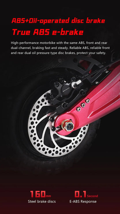 BOYUEDA S5-11 Electric Scooter, 2*3000W Motor, 60V 38AH Battery, 11-inch Tire, 85km/h Max Speed, Dual Hydraulic Disc Brakes.