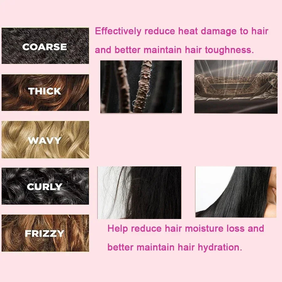 Professional 6IN1 1300W Multi-Functional Hair Styler - Dry, Straighten, Curl with Brush, Ideal for Salon & Home Use.