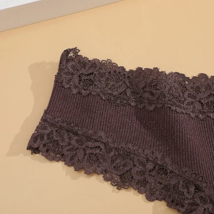 11PCS Women Lace Cotton Panties Seamless Brazilian Panties Sexy Low-Waist T-Back Bikini Female Breathable Underwear Lingerie.