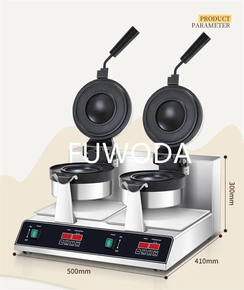 Digital Display Double-Headed UFO Burger Waffle Donut Machine Stainless Steel Hot Sale Electric Ice Cream Waffles Burger Maker.