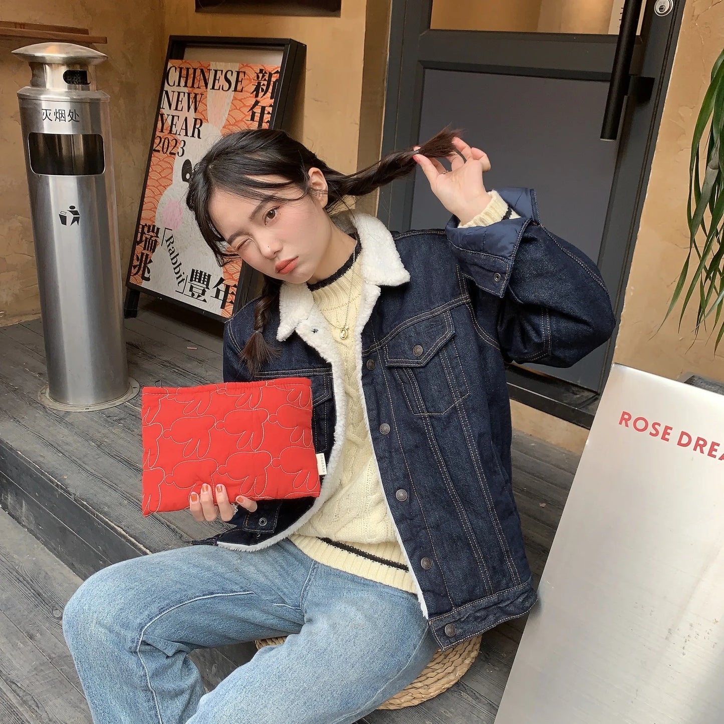 2025 Cute Rabbit Travel Cosmetic Lipstick Purse Storage Bag Kawaii Women Makeup Handbags Organizer Wallet Pouch Pencil Case Bags