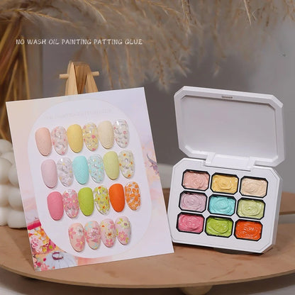 Nail Art UV Oil Paintting Gel for Nails DIY Carve Patterns 3D UV Texture Gel Carving Flowers Accessories for Manicure Tools.