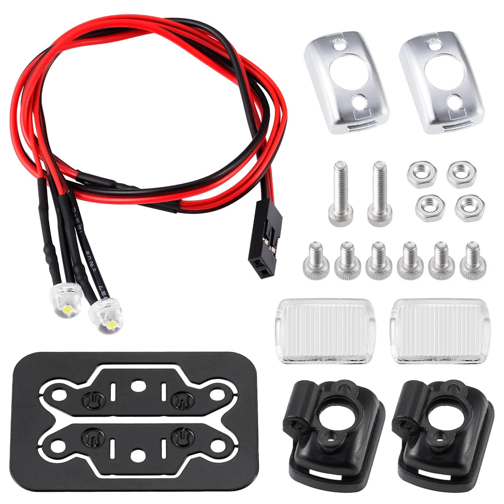 AXSPEED 1Set LED Lights Headlights Spotlight for TRX-4 TRX-6 Axial SCX10 90046 Wraith 1/10 RC Car Decoration Parts Accessories.