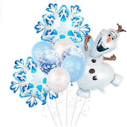Disney gefroren Geburtstag Dekorationen Mädchen Papier Geschirr Teller Servietten Tassen Schnee königin Geburtstag Deko Hintergrund Luftballons Lieferungen.