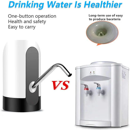 Drinking fountain Electric Portable Water Pump Dispenser USB Charging Automatic Drinking Bottle Switch Silent Touch 19 liters.