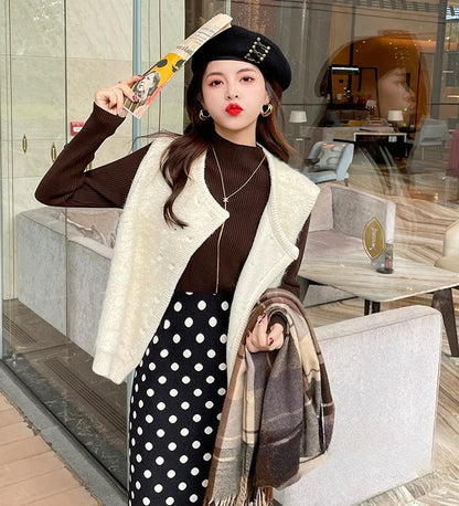 Langarm Beiläufige Dünne Pullover Mode Taste Grundlegende Gestrickte Tops Frauen Rollkragenpullover Koreanische Mode Einfache Chic Kleidung
