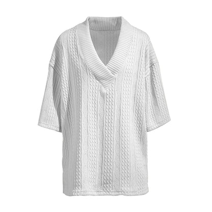 2024 Summer New Men's High Street Casual Loose Jacquard Sportswear V-Neck Short Sleeve Shorts Men's Fashion Suit.