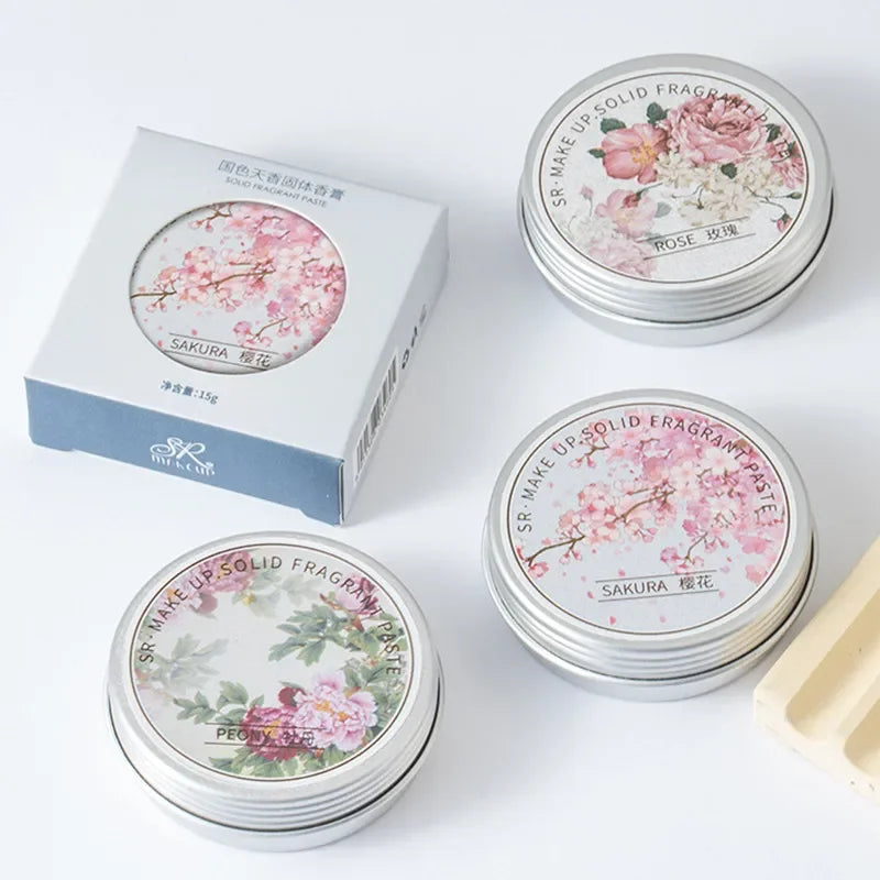 Long Lasting Scent for Romantic Souls For Dating Ladies Solid Perfume Exquisite Floral Solid Balm Magnolia Orchid Gardenia.