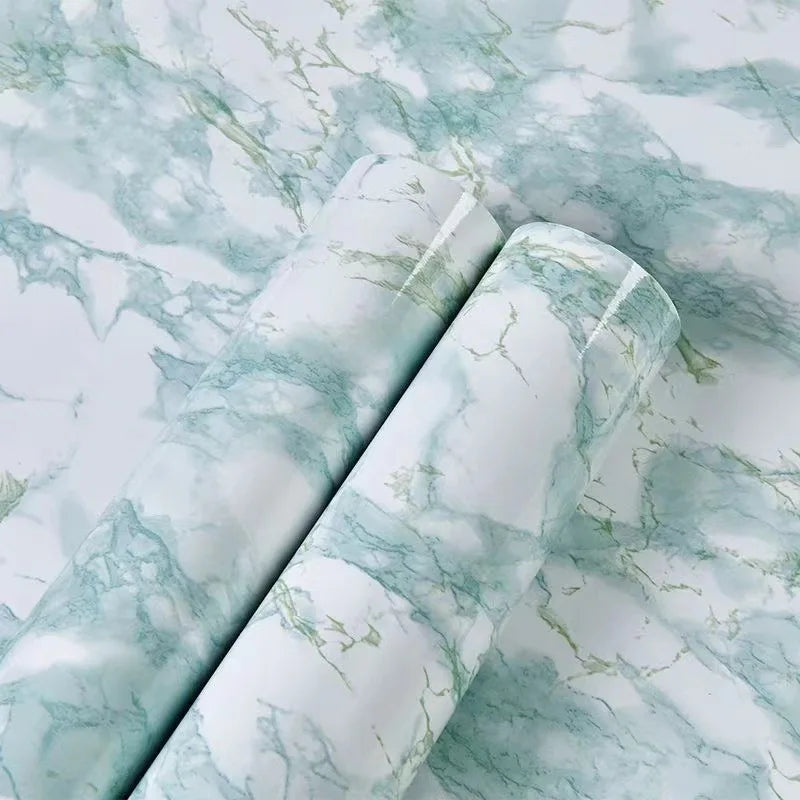 Rosa und grüne ölbeständige Aufkleber für die Küche, Marmormuster, Möbelrenovierung, Hintergrund, selbstklebende Tapete