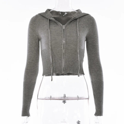 Apprabant Rib Knitted Two Piece Set Women Tracksuit Long Sleeve Zipper Hoodies Skinny Pants Sets Casual Solid Sweatshirt Suits.