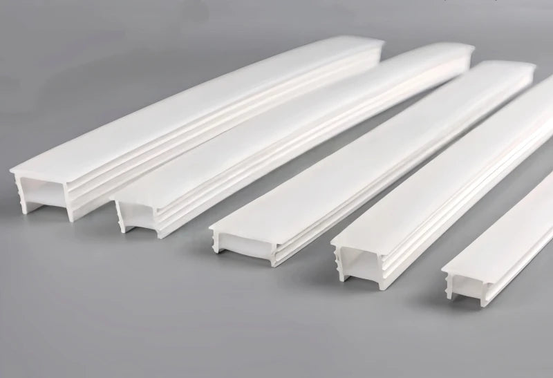 Black Flexible LED Neon Rope Lamp Silicone Tube Diffuser Recessed Channel For WS2811 WS2812B Waterproof Ribbon Neon Strip Lights.