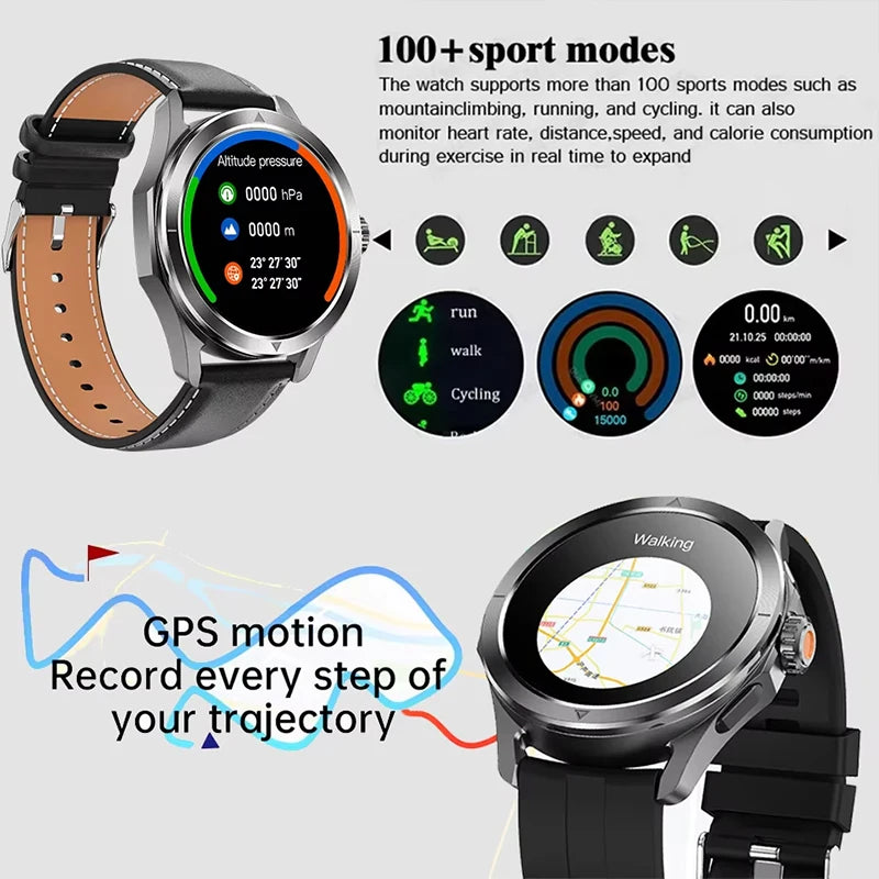 For Xiaomi S4 Ultra Outdoor Sports Smart Watch Men AMOLED Screen NFC GPS Compass Heart rate Waterproof Bluetooth Call SmartWatch.
