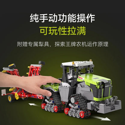 Cada 1336pcs 1:32 Famous CLAAS City Agricultural Vehicle Building Block MOC Bricksley Design Truck Bricks Toys Children Gifts.