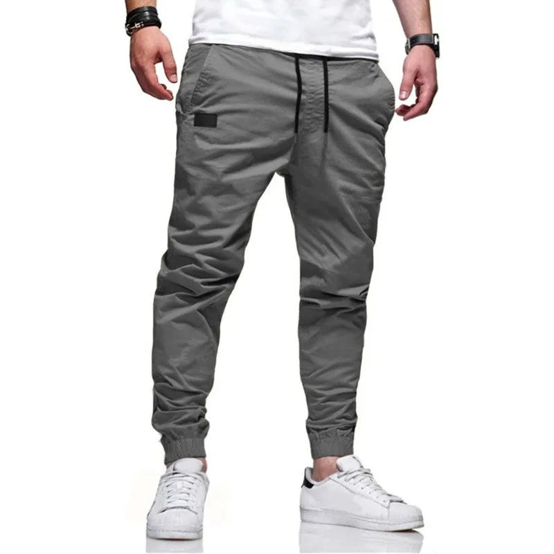 2025New Men's Casual Sports Pants Sweatpants Male Jogger Cargo Harem Pencil Pants Trousers Multi-pocket Sweatwear.