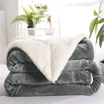 Sherpa Fleece Blanket Reversible Soft Fluffy Warm Large Sofa Bed Throw Blankets.