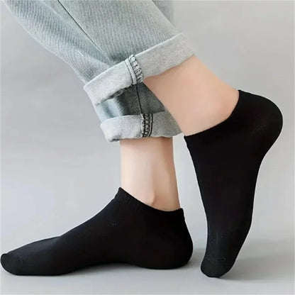 50/100 Pairs Solid Color Breathable ﻿Sock Women Men Boat Socks Invisible Low Cut Non-slip Summer No-show Ankle Socks Wholesale.