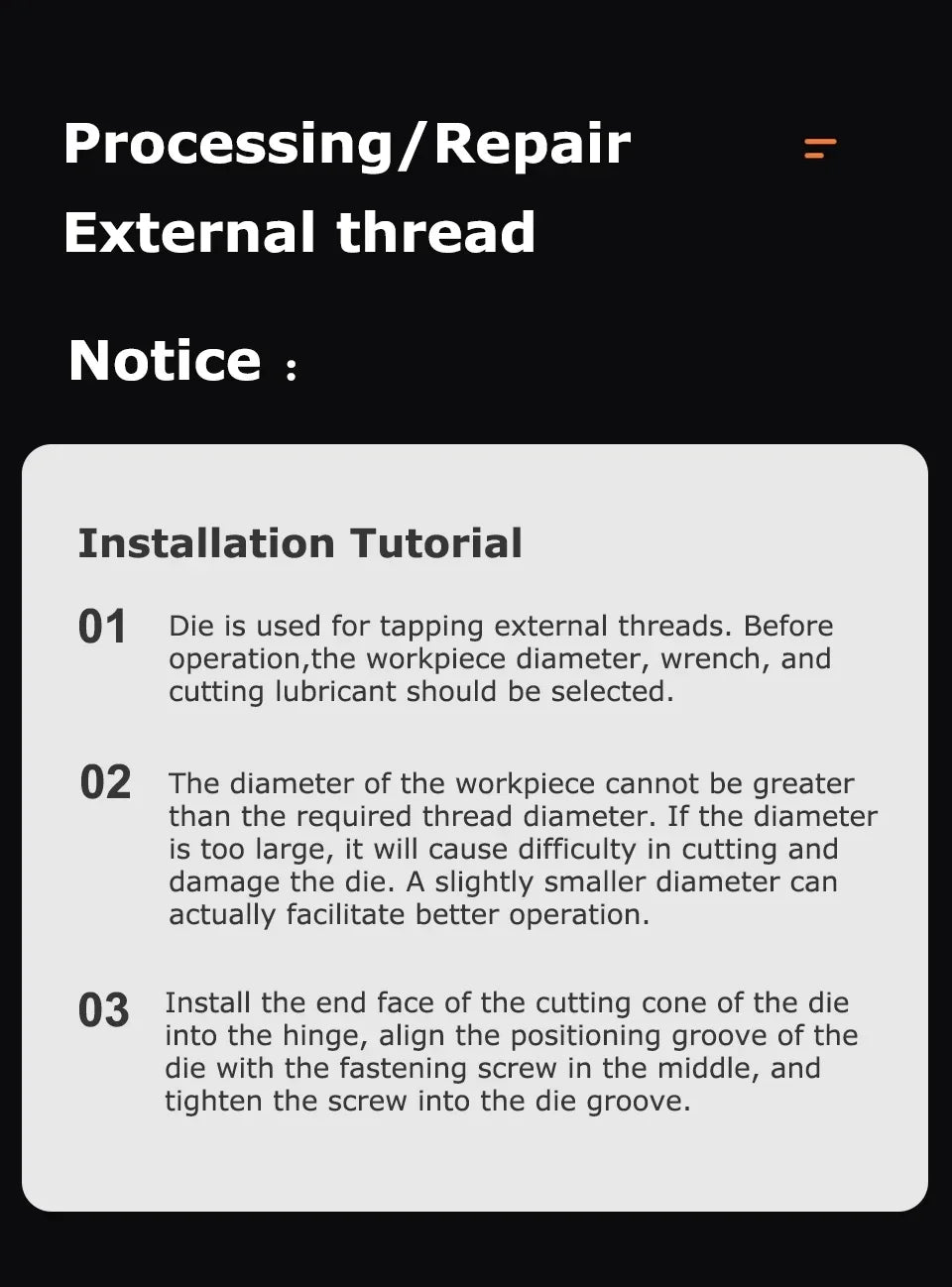 LOCO Rohrgewindeform, metrische runde Matrizen, G-Schneidwerkzeug für die rechte Hand, legierter Stahl, G1/16 G1/8 G1/4 G3/8 G1/2 G5/8 G3/4 G7/8 G1''