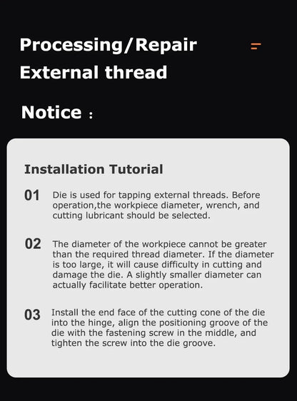 LOCO Rohrgewindeform, metrische runde Matrizen, G-Schneidwerkzeug für die rechte Hand, legierter Stahl, G1/16 G1/8 G1/4 G3/8 G1/2 G5/8 G3/4 G7/8 G1''