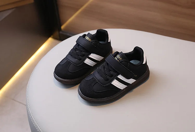 Spring Sport Shoes For Children PU Leather Ergonomics Kids Sneakers Soft-soled Children's Sneakers Boy's Girl's Tennis Shoes.