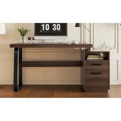 Moderner Schreibtisch mit integriertem MDF-Desktop, geräuschloser Schublade, ideal für Heimbüro und Arbeitszimmer, praktischer Arbeitsplatz