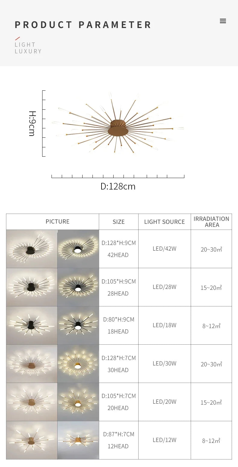 Moderne Led Feuerwerk Anhänger Lampen für Wohnzimmer Schlafzimmer Kronleuchter Led Decke Hängen Lampe Hause Einrichtungs beleuchtung.