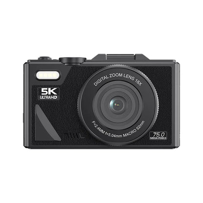 Compact 5K Vlogging Camera for Students-64MP 18 Zoom Rotatable screen Wi-Fi Transmission.
