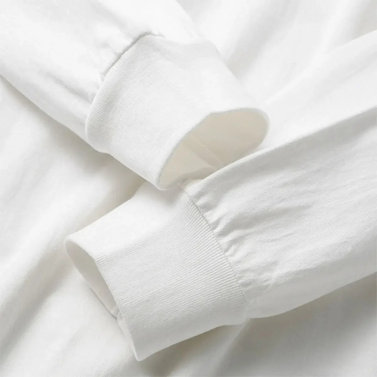 Men's and Women's 600g Heavy Cotton T-shirts Long-staple Pure Cotton Thickened Long-sleeved Three-pin High-gram Weight High-end.