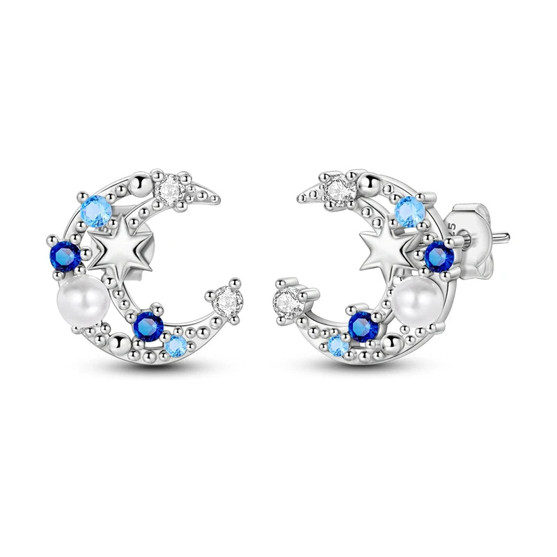 2025 New 925 Sterling Silver Hoop Earrings Flowers Zircon Drop Earrings Stud For Woman Fine Birthday Wedding Party Jewelry Gifts