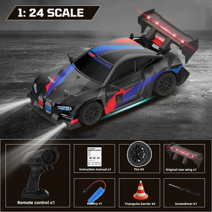 RC Car 4WD 1/24 Remote Control Cars 2.4G Radio High Speed Drift Racing High Speed Truck RTR Vehicle Toy Gift for Kids Children