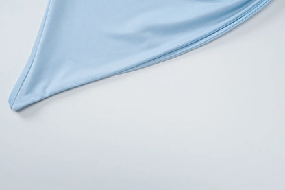 Dulzura One Shoulder Sleeveless Backless Bodycon Irregular Metal Button Tank Top Solid Sexy Casual Y2K Tops Party Street Outfit