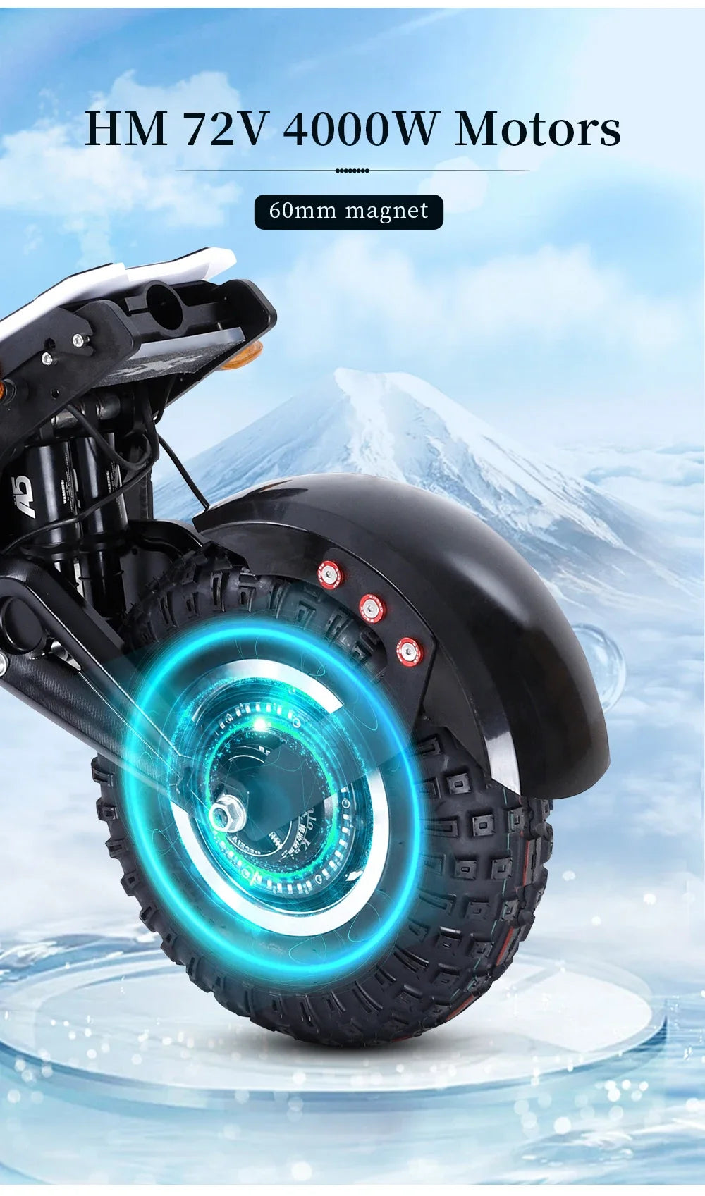 Halo Knight T107Max Electric Scooter Adult 14 Inch Off road Tires E-Scooter  for Men 4000W 72V 50 AH Foldable City EScooter.