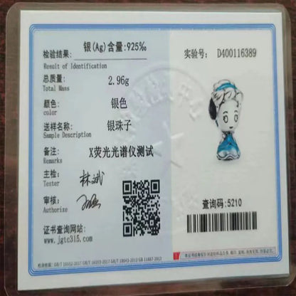 100% 925 sterling silver Disney 100th anniversary charm beads suitable for original DlY bracelet, women's fashion gift.