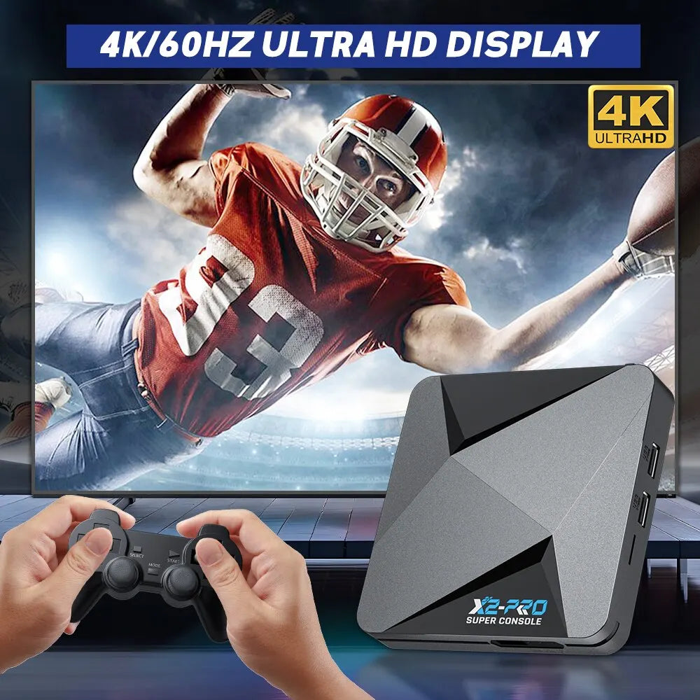 KINHANK Retro Video Game Console Super Console X2 Pro with 90000 Video Games for PS1/DC/MAME/SS with Gamepad Kid Gift Game Box.