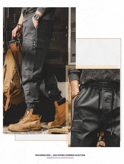 ARENS Techwear Cargo Pants Men Black Cargo Trousers Male Vintage Japanese Streetwear Hip Hop Pockets Casual Safari Style Loose.