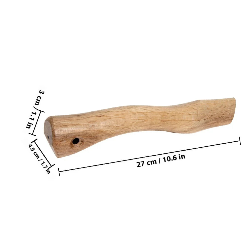 2-teiliger Ersatz-Axtengriff aus massivem Holz, dicke, gleichmäßige Struktur, schräges Design, einfach zu installieren, breite Kompatibilität mit Achsen