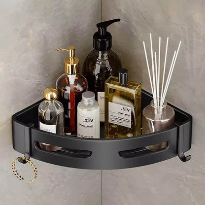 Badezimmerregal, Eckraum, Aluminium, Badezimmer, dreieckiger Korb, Duschraum, Lagerregal, Wandmontage