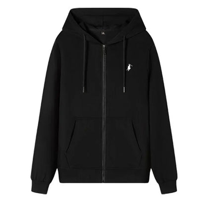 New Autumn and Winter Casual Men's Sportswear Fashionable Outdoor Jogging Fitness Zipper Hoodie and Warm Sweatshirt.