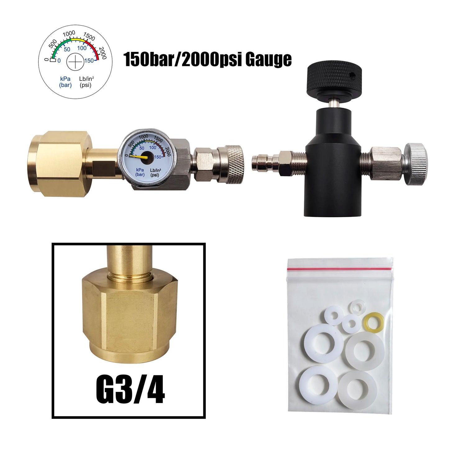 Brand New Filling Station Soda Water Maker Cylinder Tank Bottle CO2 Refill Adapter Connector W21.8-14 or G3/4 or CGA320.