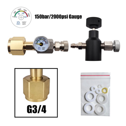 Brand New Filling Station Soda Water Maker Cylinder Tank Bottle CO2 Refill Adapter Connector W21.8-14 or G3/4 or CGA320.