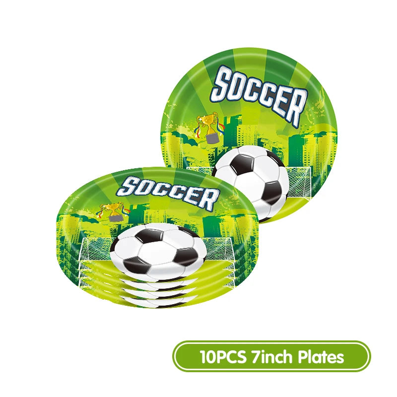 Fußball Geburtstag Dekoration Party Supplies Geschirr Luftballons Set Süßigkeiten Geschenkboxen Fußball Geburtstagsgeschenke Kinder Geburtstagsgeschenke