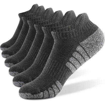 3pairs thickened towel bottom running socks mesh boat socks non-slip breathable sports socks Low cut Men's socks Women's socks.