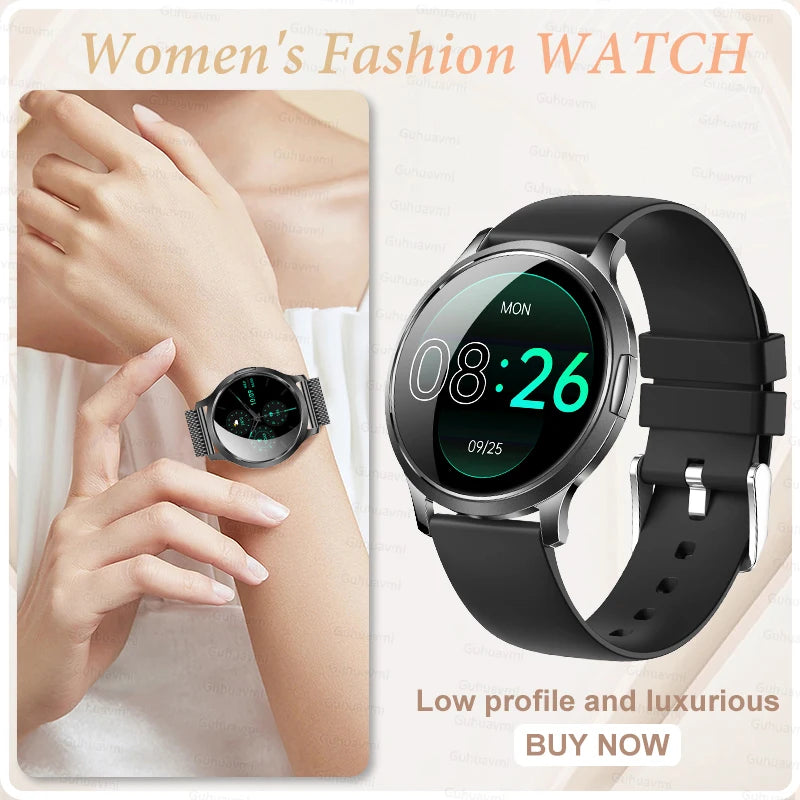 2025 New Smart Watch For Women AMOLED Screen Watches IP68 Waterproof Heart Rate Monitor Ladies Call Smart watch For Android ios
