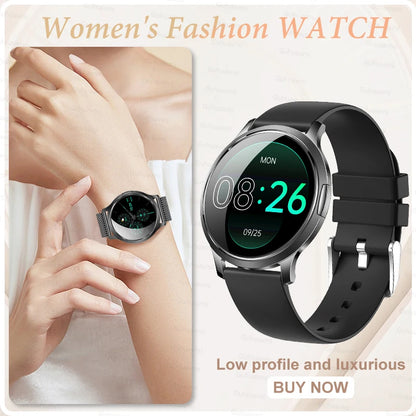 2025 New Smart Watch For Women AMOLED Screen Watches IP68 Waterproof Heart Rate Monitor Ladies Call Smart watch For Android ios
