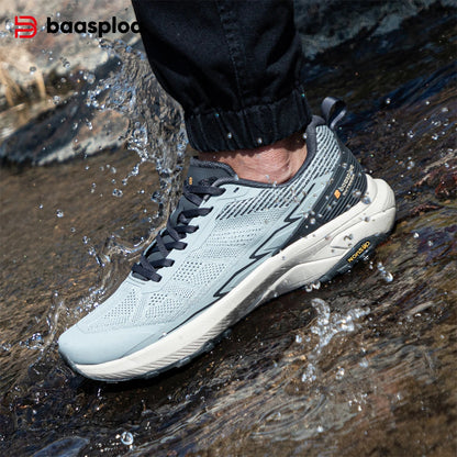 Baasploa Männer Wanderschuhe Komfort Tragen Beständig Outdoor Schuhe Männer Atmungsaktives Mesh Casual Turnschuhe Klettern Nicht-Slip Spitze Up
