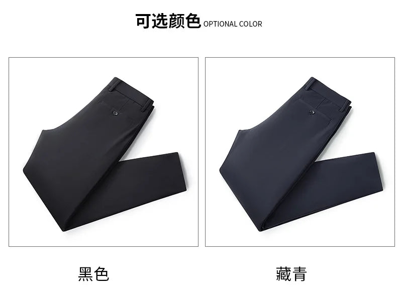 Men's Winter Formal Down Pants Goose Feather Warm Trousers Business Suit Pants for Man  calca termica masculina inverno PT-597.